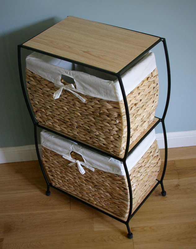 Seagrass Basket Storage Pangaea Rattan 2 Drawer File & Reviews